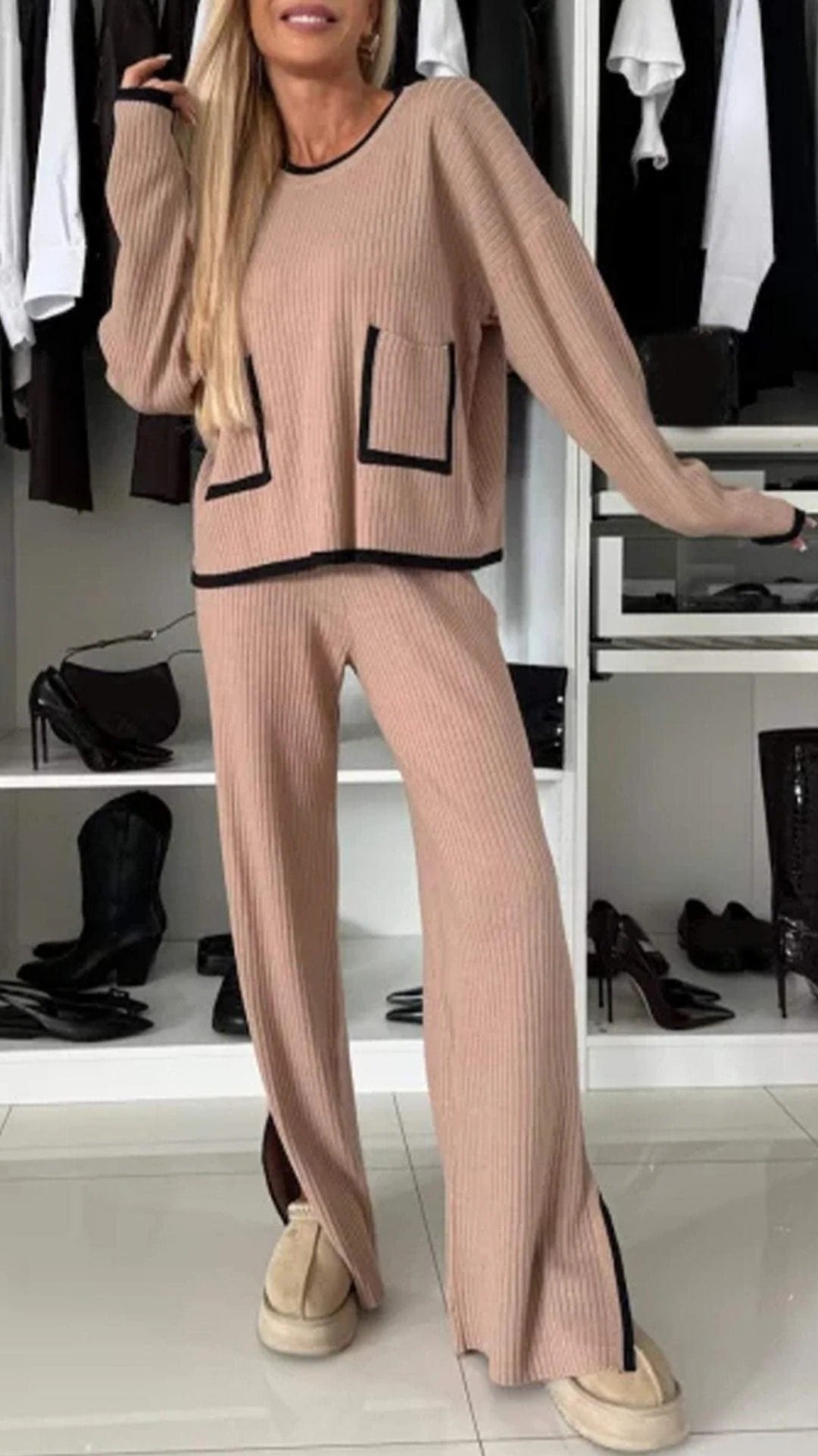 Damen Luftiges Lounge-Set mit modernen Details ModeGeist