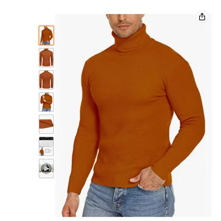 Herren Stehkragen Pullover aus ribbeltem Strick ModeGeist