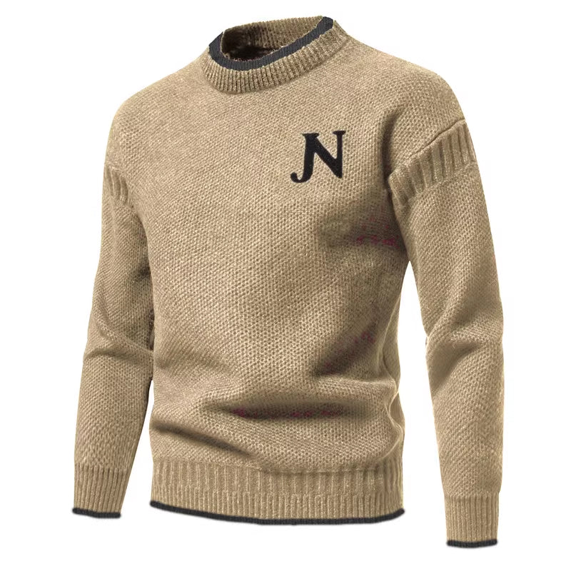 Herren Strukturierter Strickpullover mit Rundhalsausschnitt ModeGeist