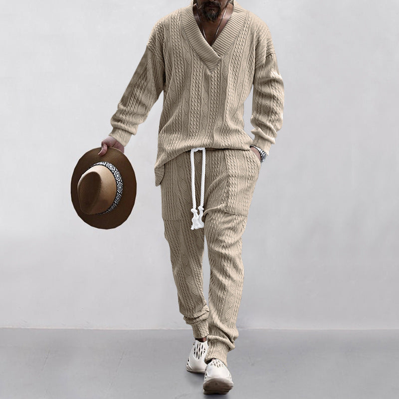 Herren Strickjacke und Hose Set ModeGeist