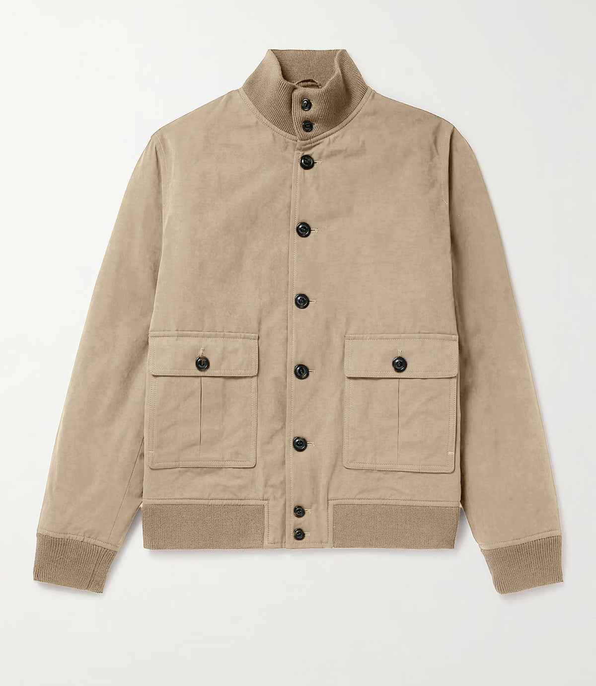 Herren elegante Wildlederjacke mit praktischem Kragen und aufgesetzten Taschen ModeGeist