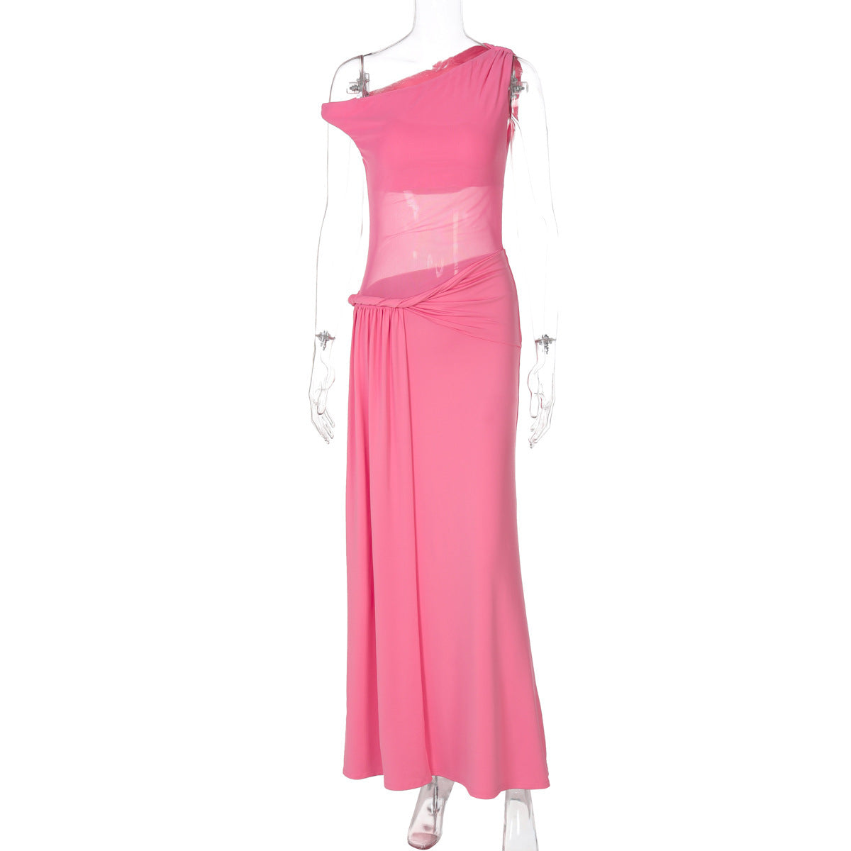 Elegantes Wickelkleid für Damen mit asymmetrischem Träger und fließendem Stoff - MODEGEIST