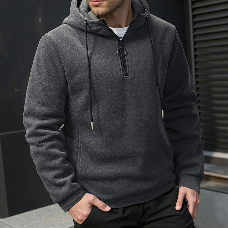 Herren Kapuzenpullover mit funktionalem Reißverschluss ModeGeist
