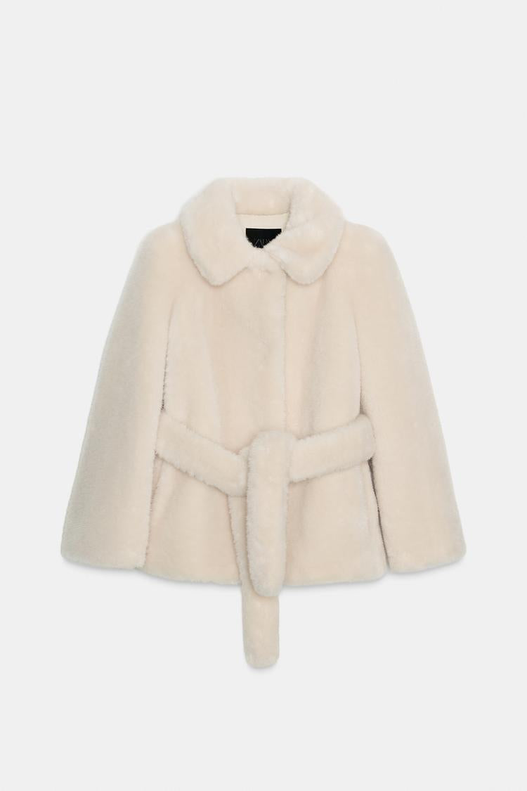 Damen Plüsch-Fellmantel ModeGeist