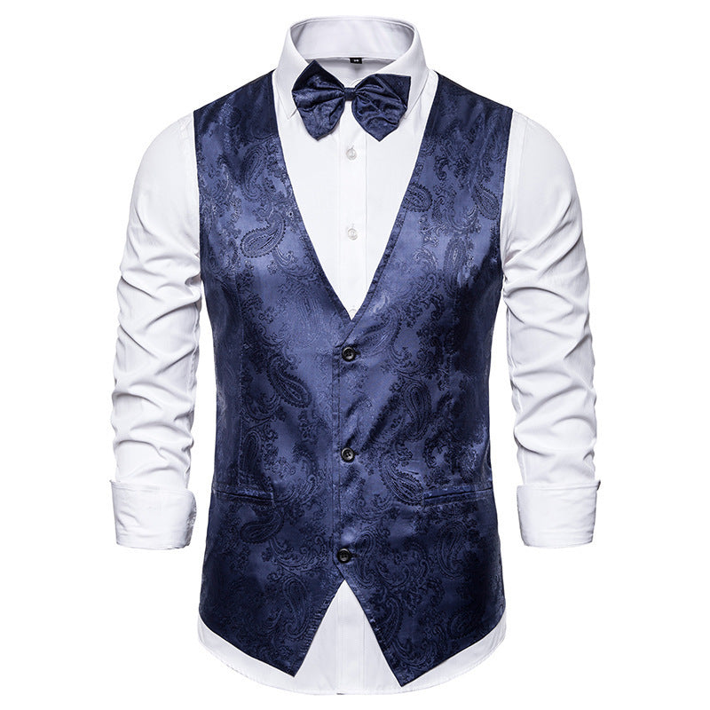 Herren elegante Anzugweste mit feinem Paisleymuster ModeGeist