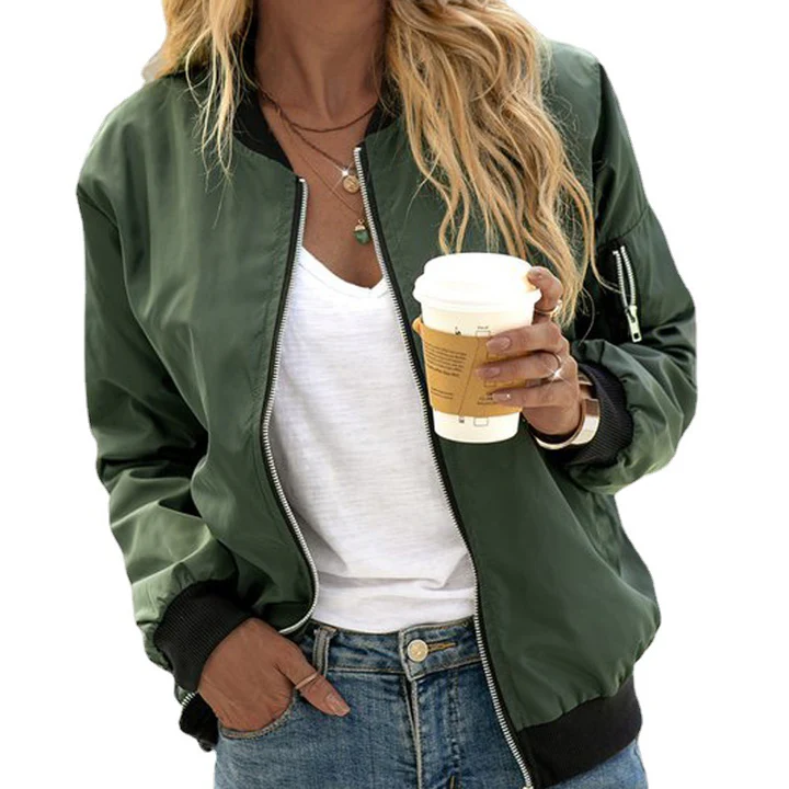 ModeGeist | Bomberjacke für Damen – Stylisch & Praktisch mit Reißverschluss - Damenjacke