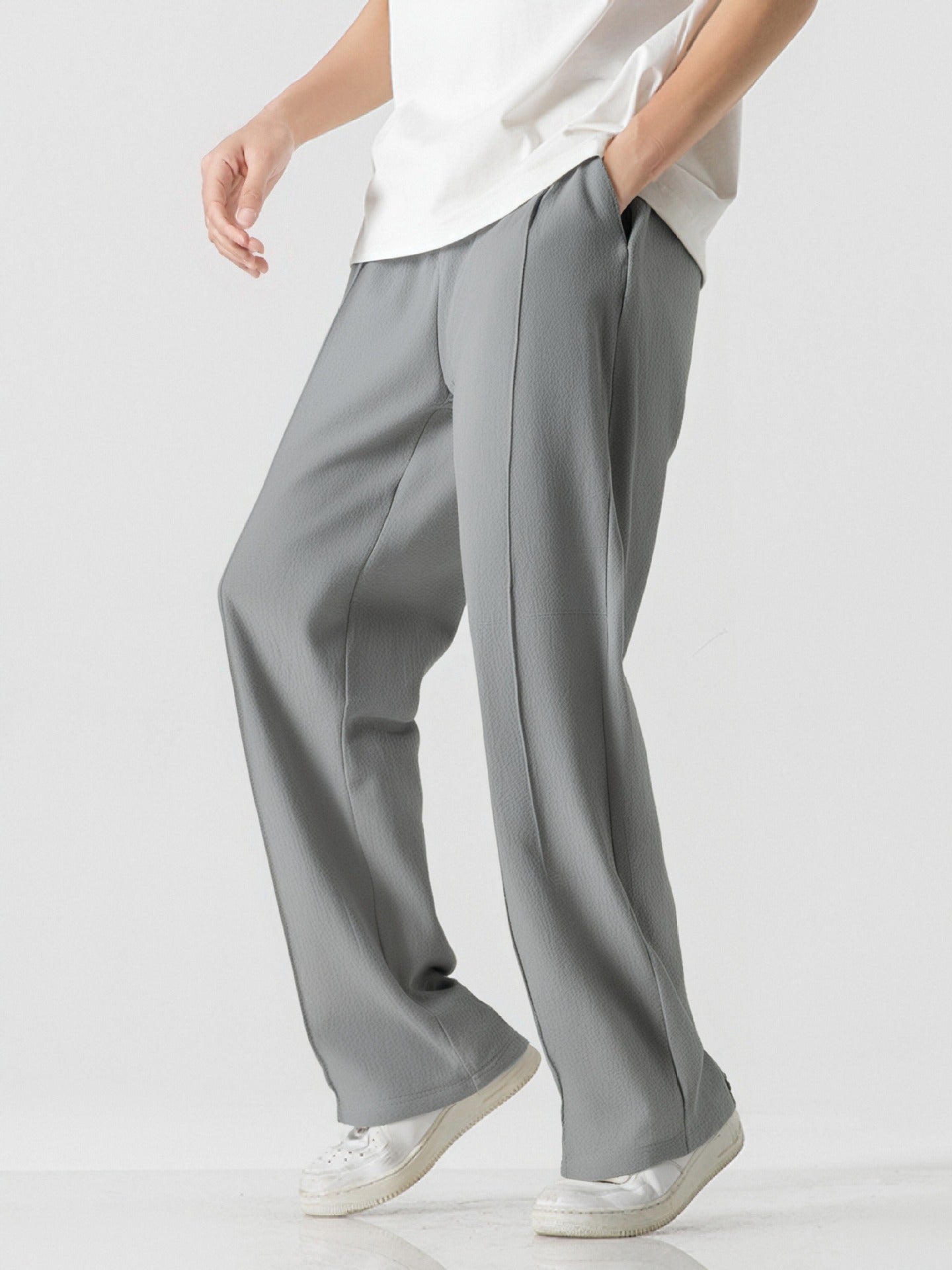 Herren Elegante, weite Freizeithose aus atmungsaktivem Gewebe ModeGeist