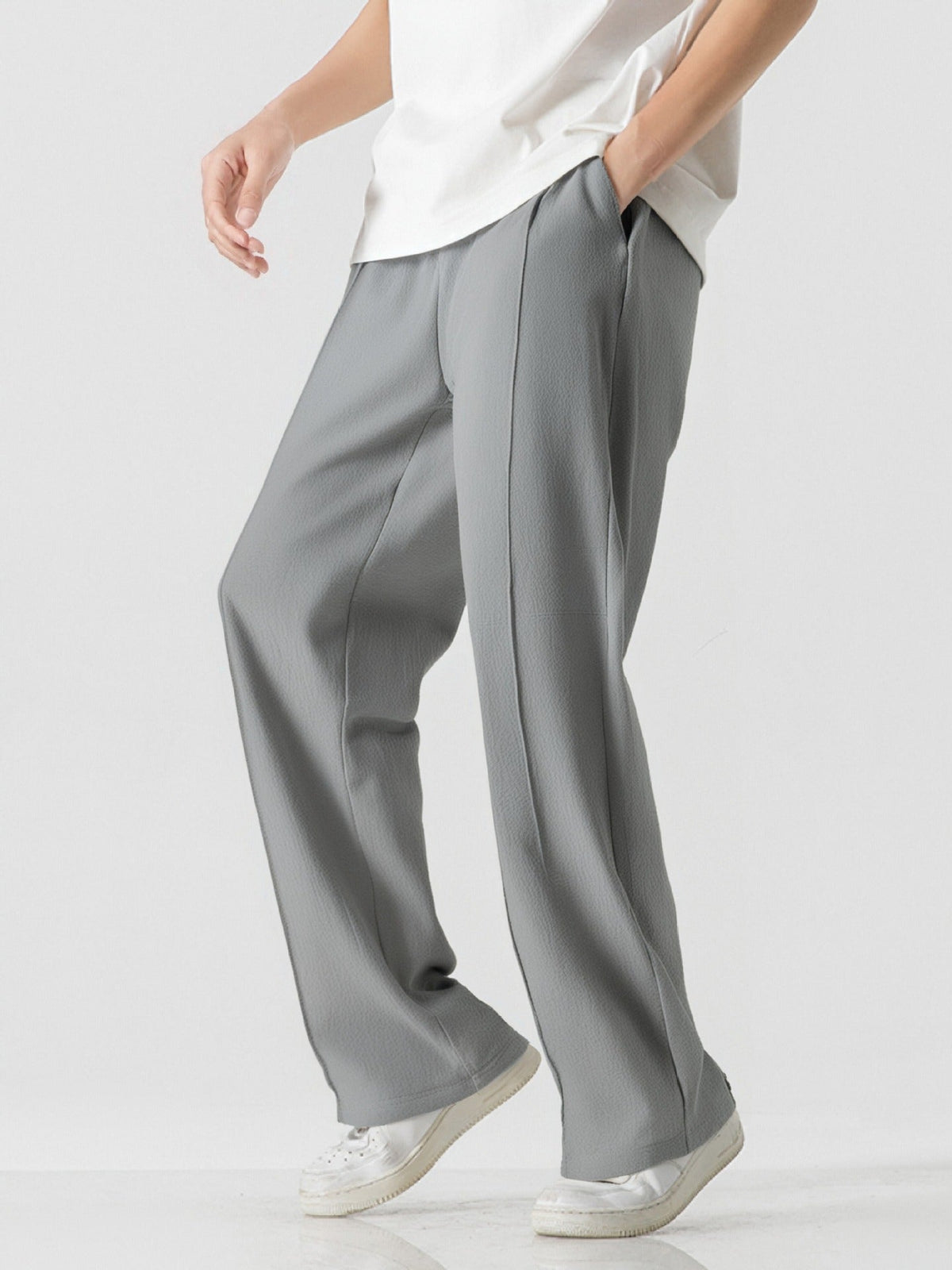 Herren Elegante, weite Freizeithose aus atmungsaktivem Gewebe ModeGeist