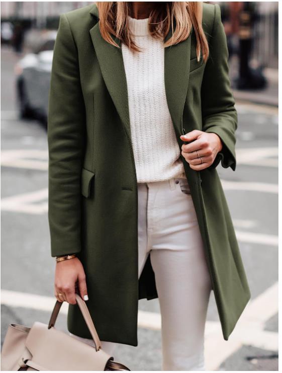 Damen eleganter taillierter Übergangsblazer ModeGeist