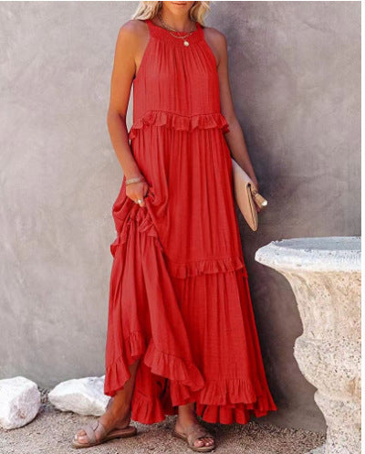 Boho Maxikleid für Damen, sommerlich mit Rüschen von MODEGEIST