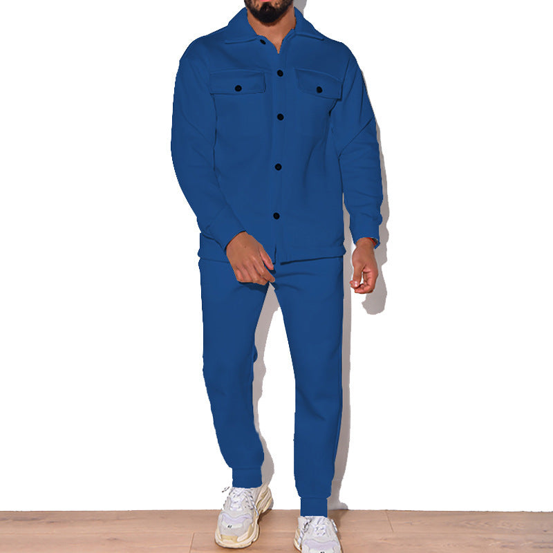 Herren Jogginganzug mit sportlichem Design und praktischen Taschen ModeGeist