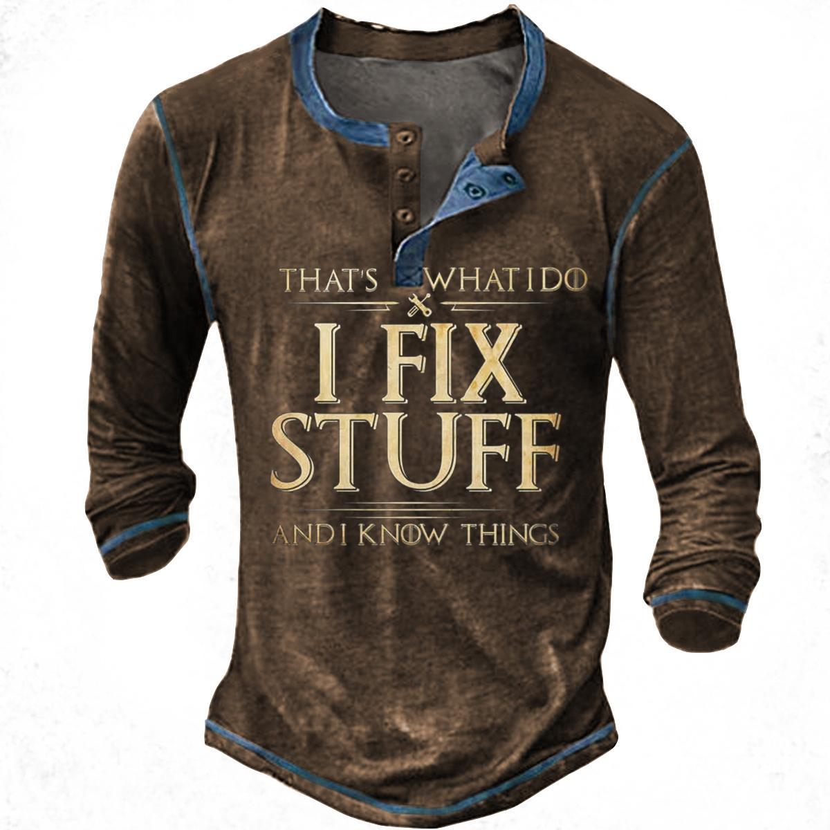 Herren lässiges Langarmshirt mit motivierendem Druck ModeGeist