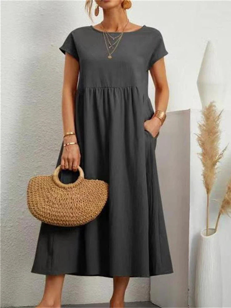Damen Maxikleid aus leichtem, luftdurchlässigem Stoff ModeGeist