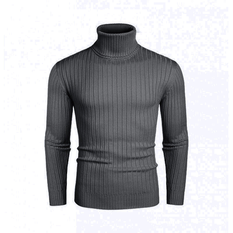 Herren eleganter Rollkragenpullover aus feinem Rippenstrick ModeGeist