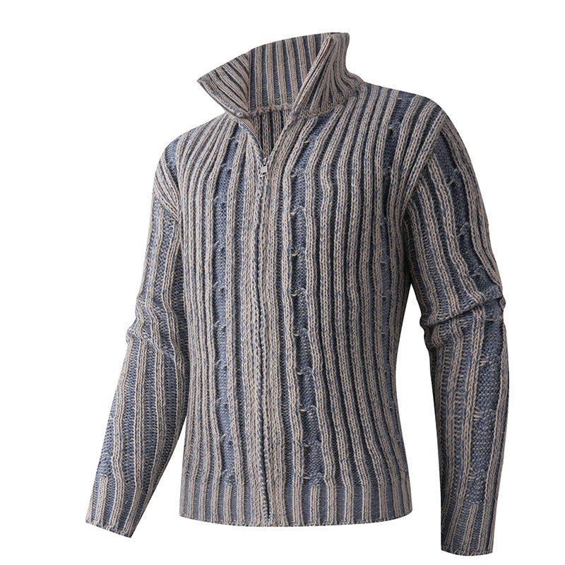 Herren gestreifter Strickpullover ModeGeist
