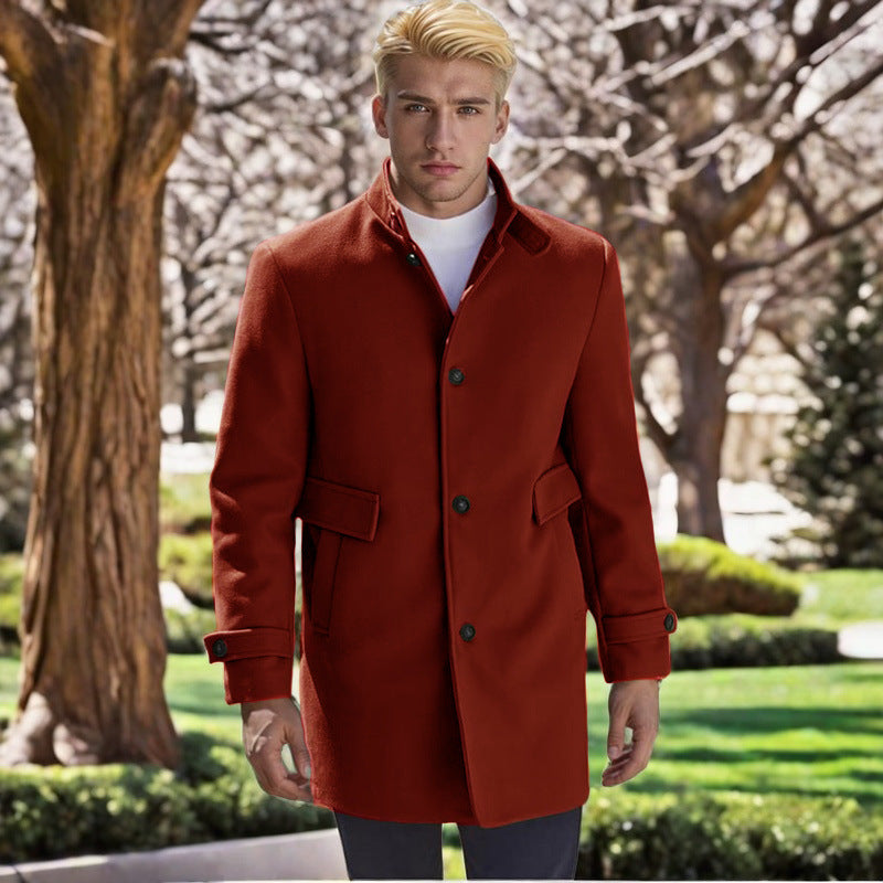 Herren eleganter, taillierter Wollmantel ModeGeist