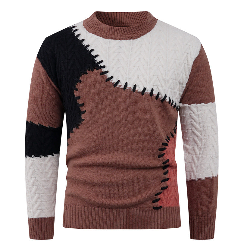 Herren Stilvoller Strickpullover mit einzigartigen geometrischen Mustern ModeGeist
