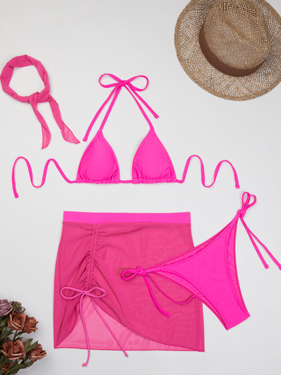 Bikini Dreieck Damen Set mit Mesh Overlay MODEGEIST