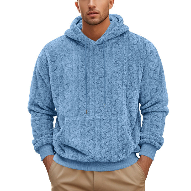 Herren gemütlicher Fleece Hoodie mit Kapuze und Kängurutasche ModeGeist