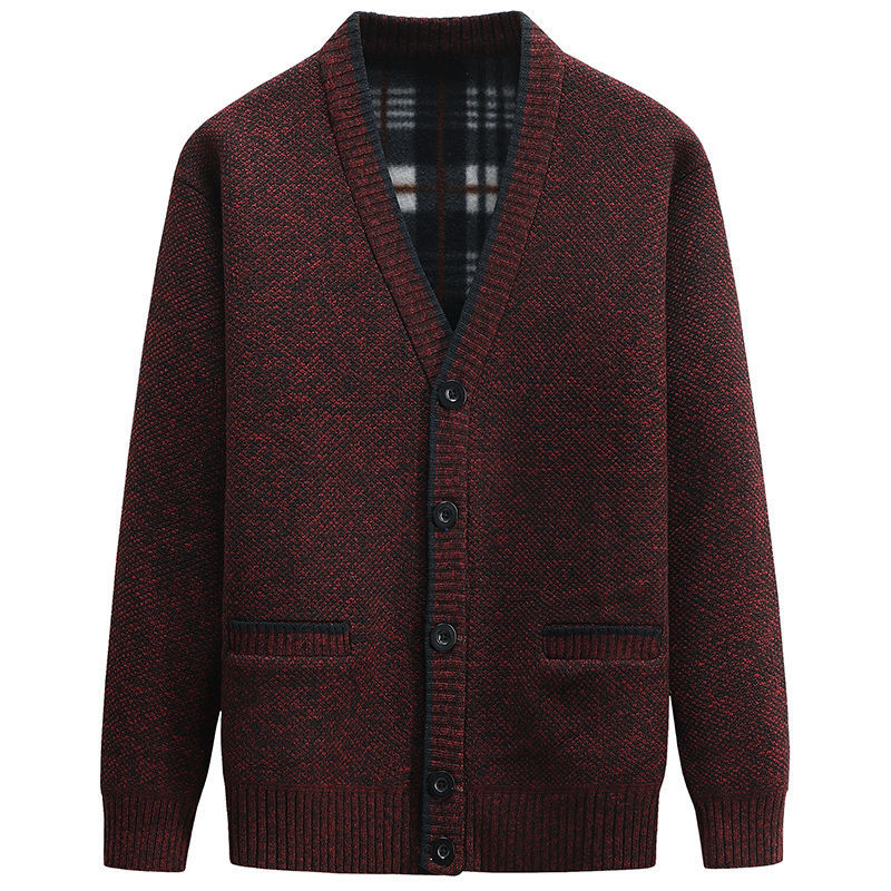 Herren stilvolle Strickjacke mit V-Ausschnitt und liebevollen Details ModeGeist