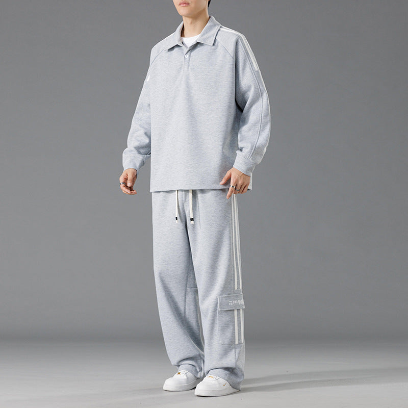 Herren Sportliches Freizeit-Set mit hohem Kragen und praktischen Taschen ModeGeist
