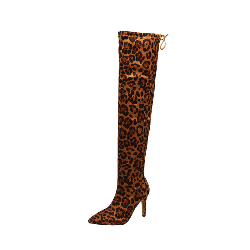 Elegante Damen-Stiefel über Kniehöhe mit hohem Absatz