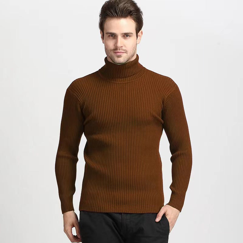 Herren Rollkragenpullover aus feiner Baumwolle mit strukturiertem Design ModeGeist