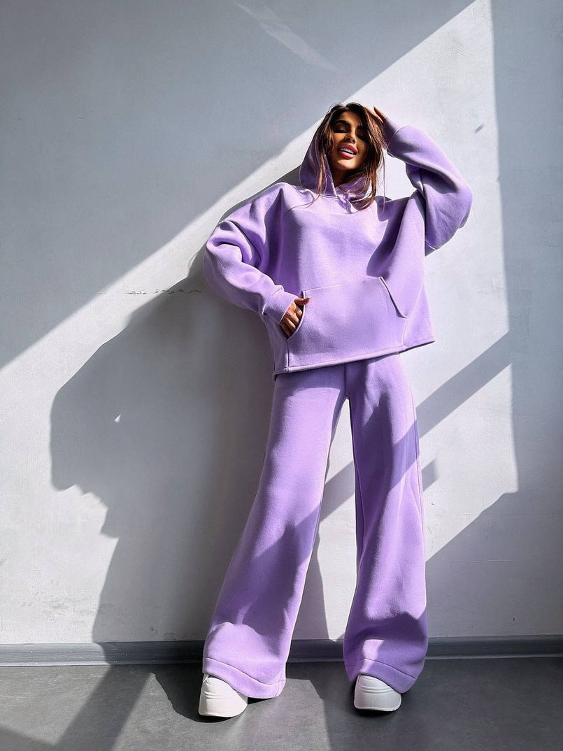 Damen Cooles Oversized Hoodie und weite Freizeithose ModeGeist