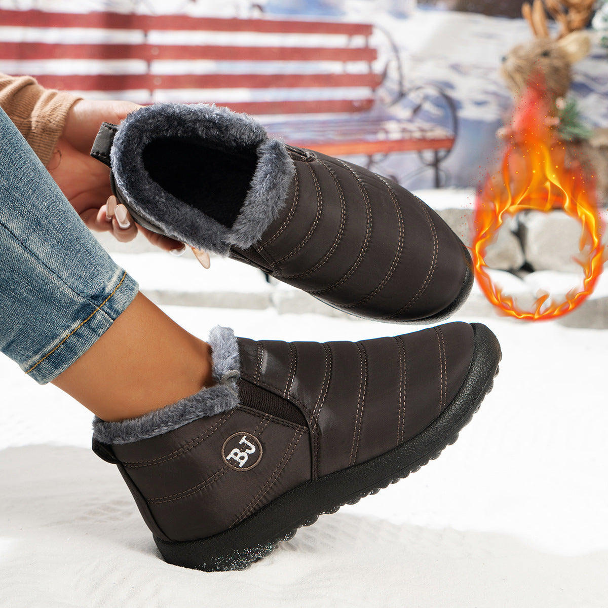 Damen Komfortable Winterboots mit kuscheligem Futter und rutschfester Sohle ModeGeist