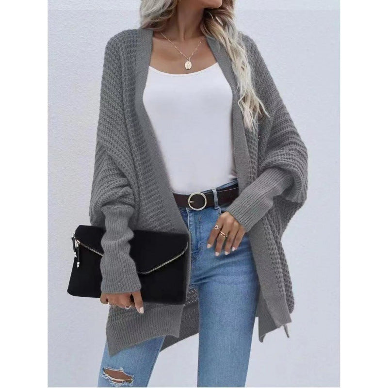Damen luftige Strickjacke mit offenes Design und feiner Maschenstruktur ModeGeist
