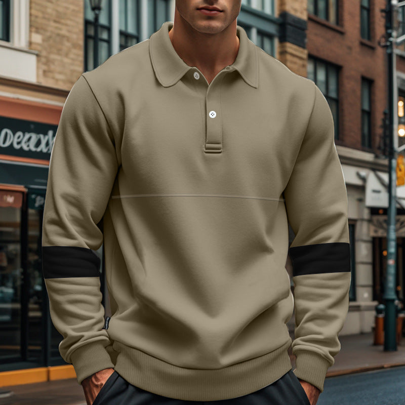 Herren sportlicher Pullover mit modischen Kontraststreifen ModeGeist