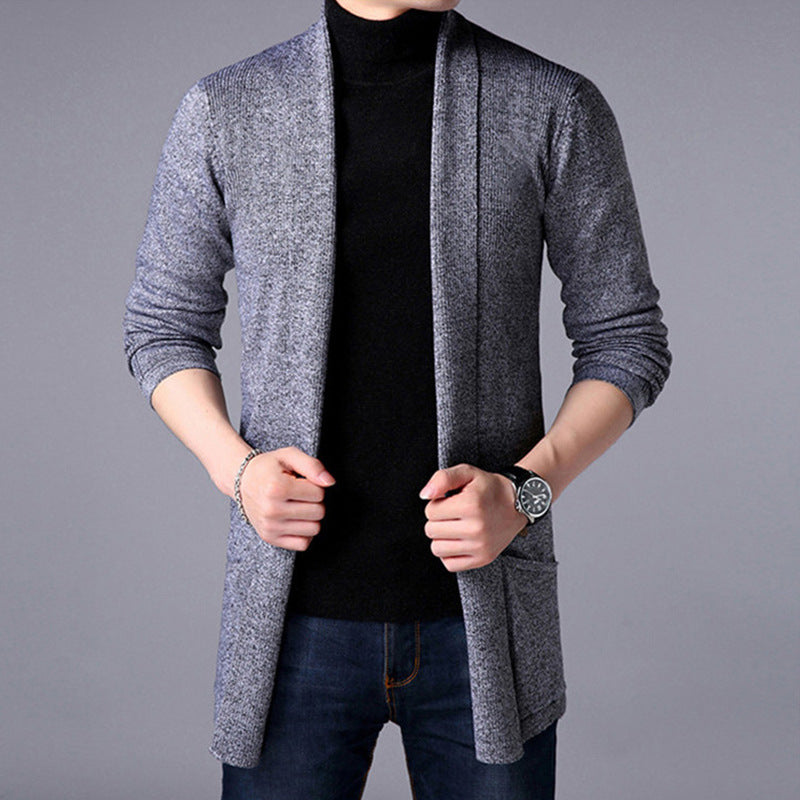 Herren Strickjacke mit offenem Schnitt und praktischem Taschen ModeGeist