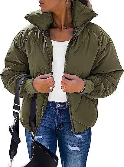 Damen Wärmeisolierte Steppjacke mit hohem Kragen und elastischen Bündchen ModeGeist