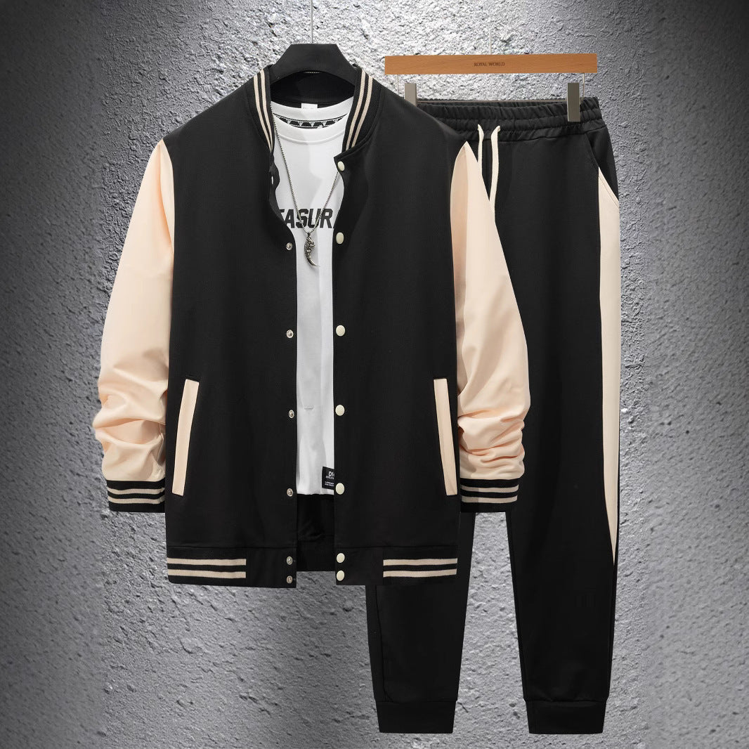 Herren Sportliches Sweat-Anzug-Set mit gestreiften Details ModeGeist