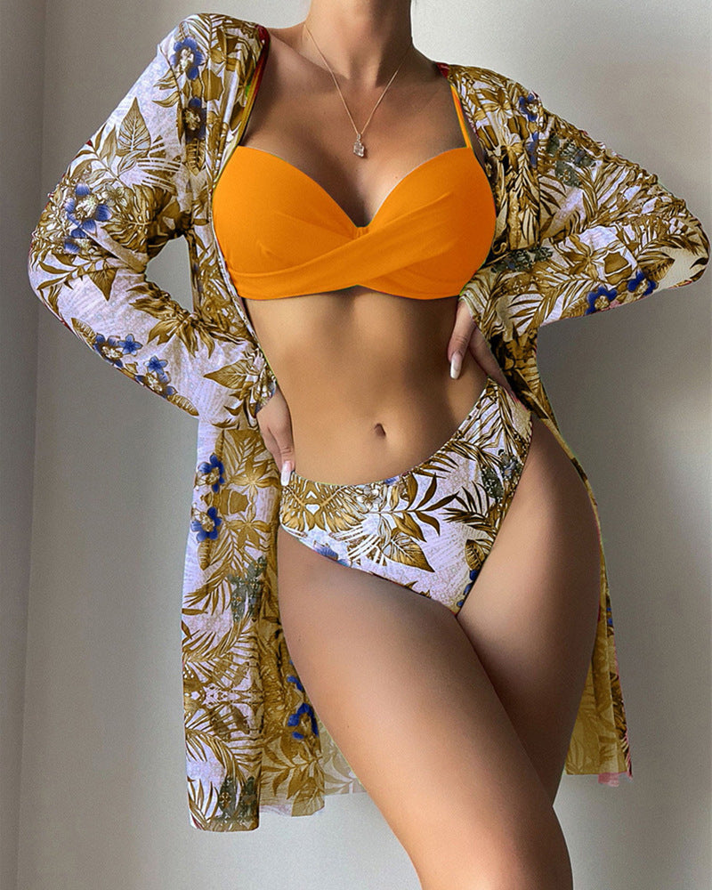 Stylish Printed Bikini and Cover-Up Set for Women by MODEGEIST