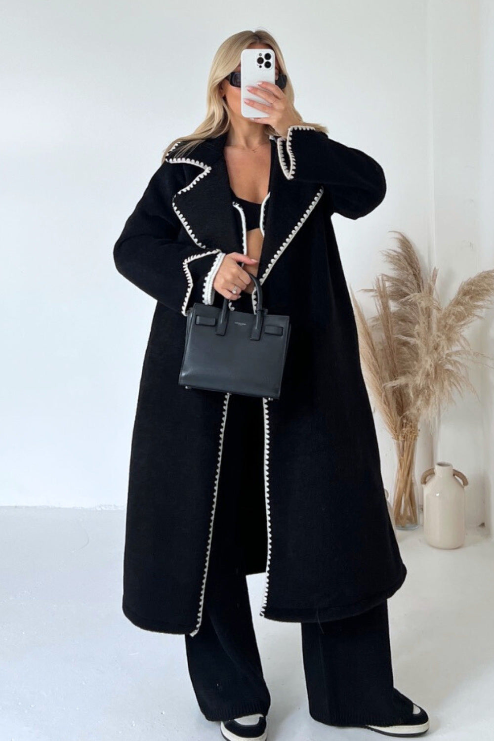 Damen Elegante Boucle-Mantel ModeGeist