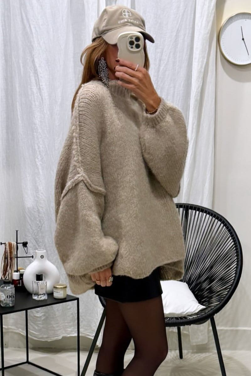 Damen Oversized Strickpullover mit weichem Material und modischen Ärmeln ModeGeist