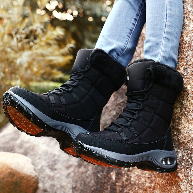 ModeGeist | Stiefel - Schaft Bis Zur Mitte Der Wade - Schnürverschluss - Luftpolster