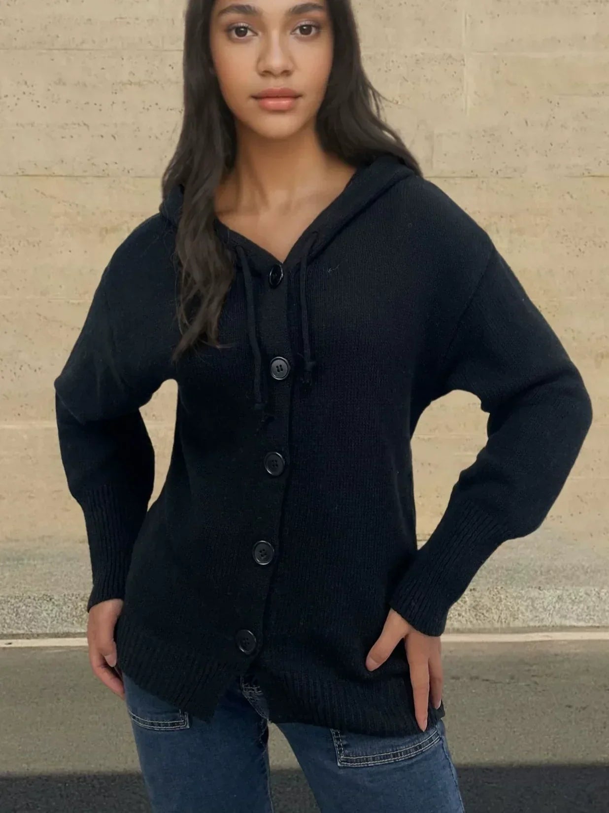 ModeGeist | KapuzenPullover Rippenbesatz