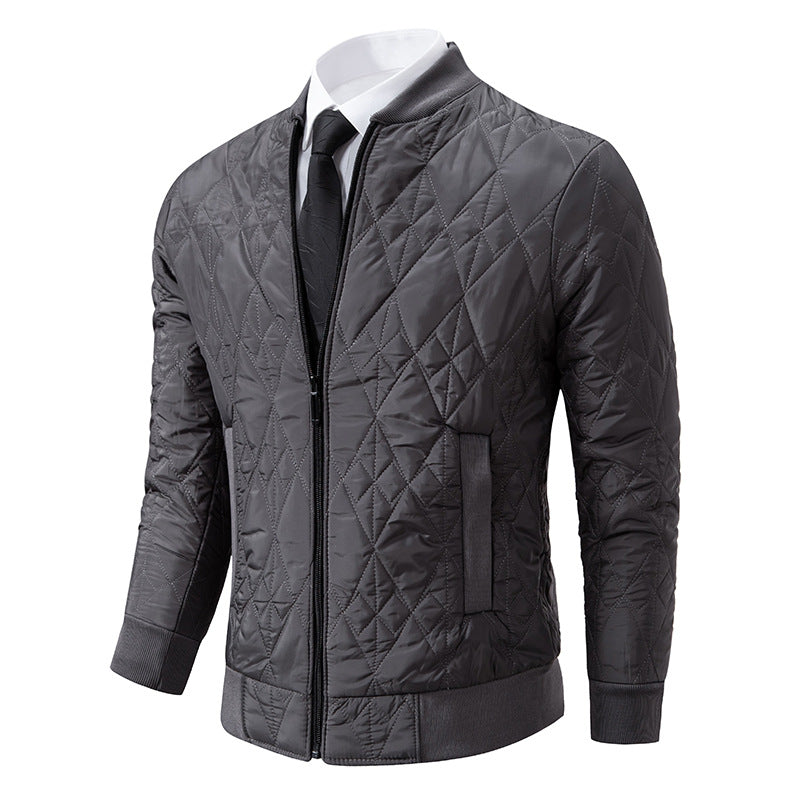 Herren gesteppte Freizeitjacke mit modischem Design und hohem Kragen ModeGeist