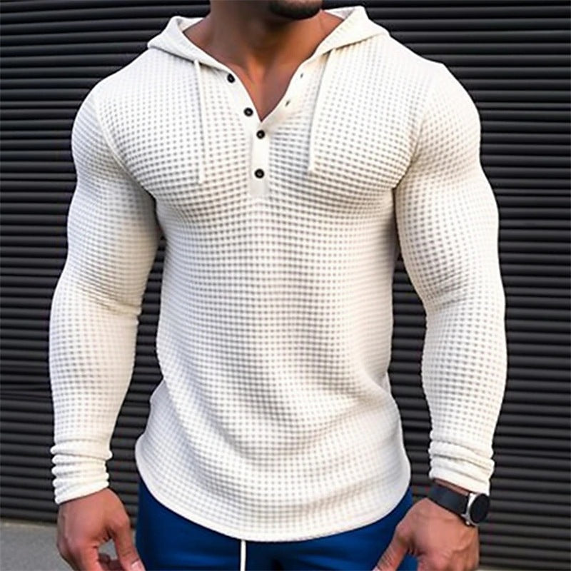 Herren Hoodie mit strukturiertem Design und Kragen ModeGeist