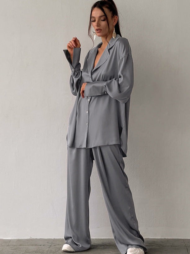 ModeGeist | Damen Loungewear Satz mit Weiter Geschnittener Hose
