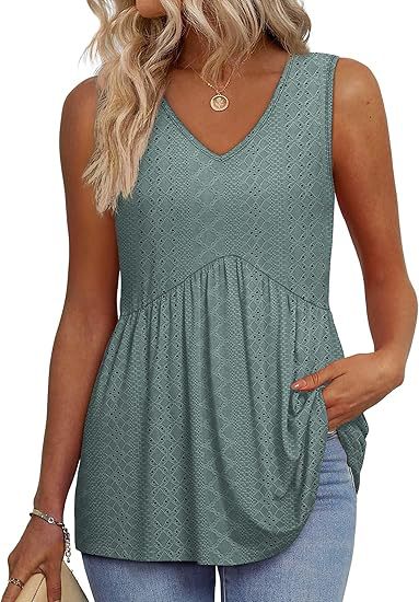 MODEGEIST Damen Casual Top Ärmellos Relaxed Fit Vielseitig