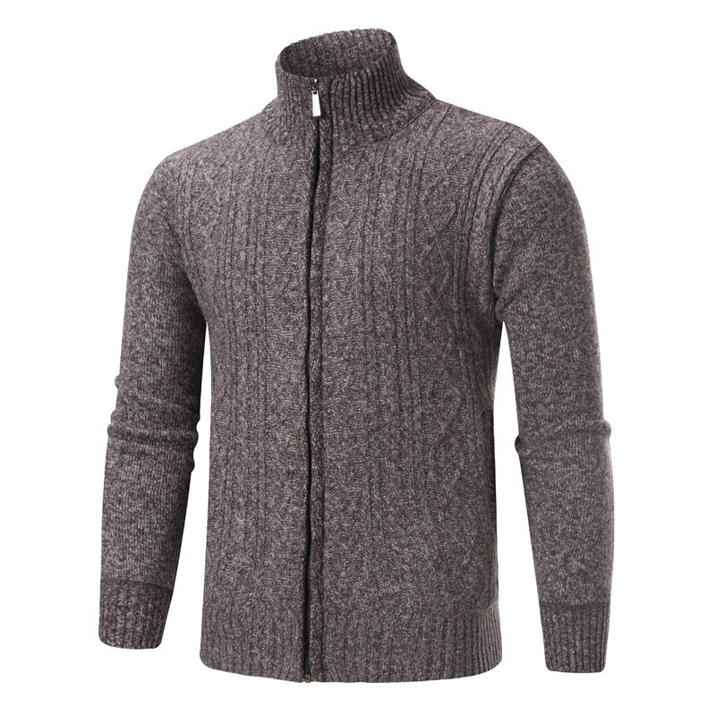 Herren modischer Strickpullover mit Stehkragen ModeGeist