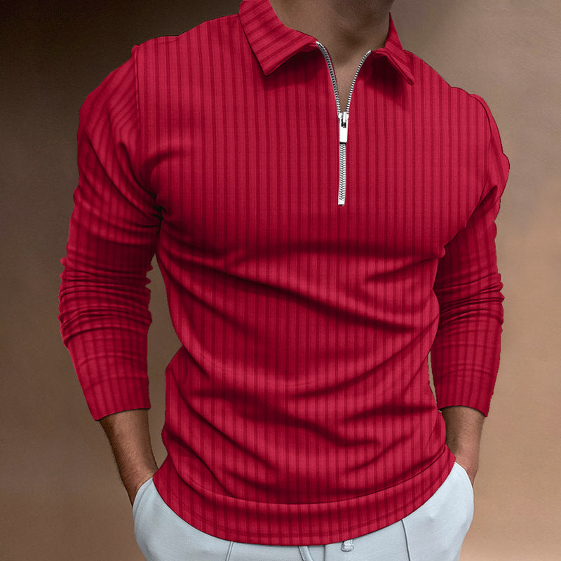 Herren modischer Poloshirt mit Reißverschluss ModeGeist