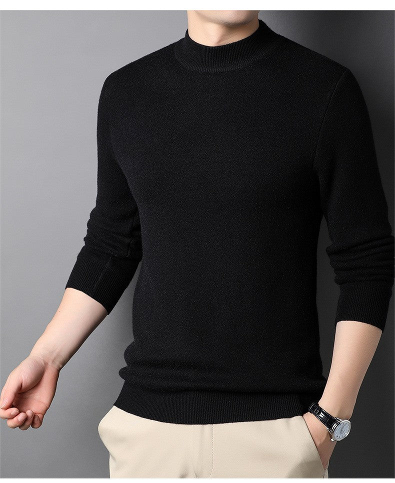 Herren Feinstrickpullover mit Rollkragen und soften Materialien ModeGeist