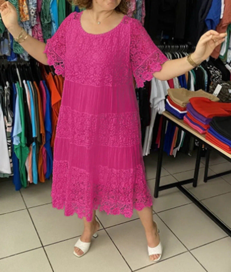 Elegantes Damen Freizeitkleid mit Spitzendetail von MODEGEIST