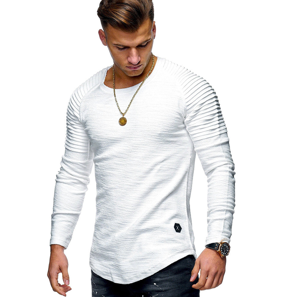 Herren Langarmshirt mit strukturierter Oberfläche und Raglanärmeln ModeGeist
