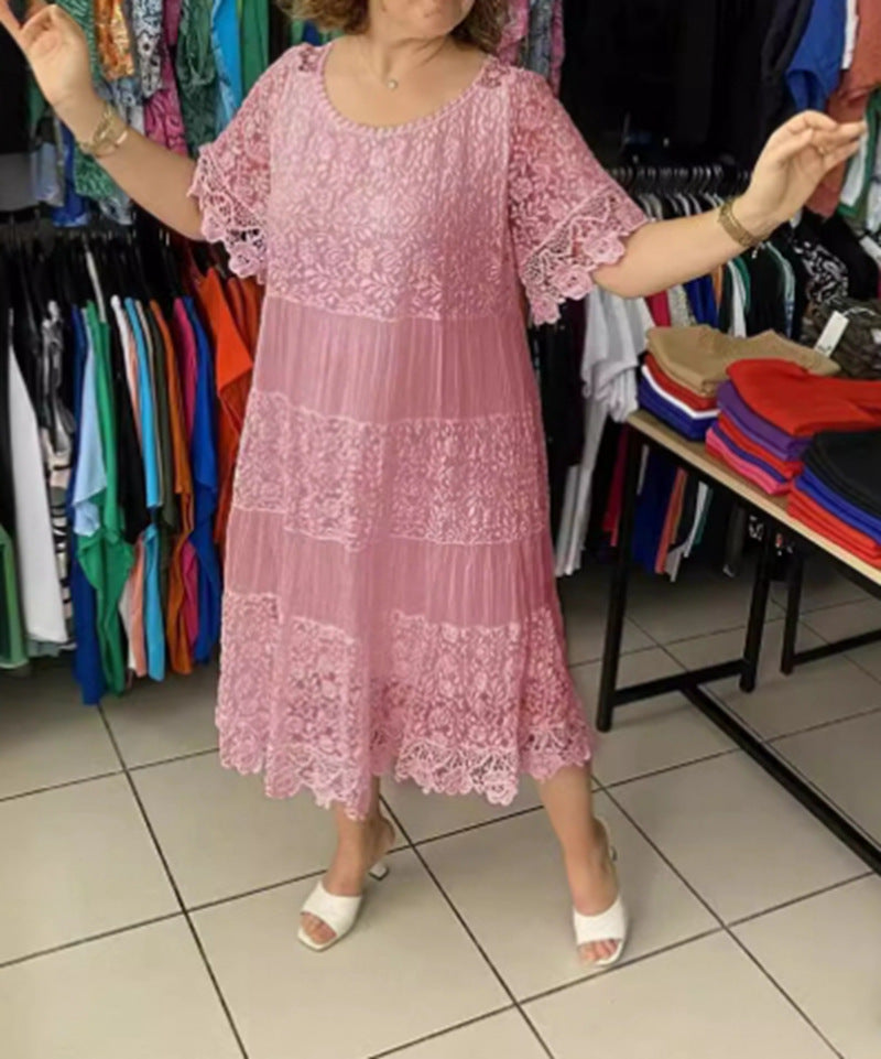 Elegantes Damen Freizeitkleid mit Spitzendetail von MODEGEIST