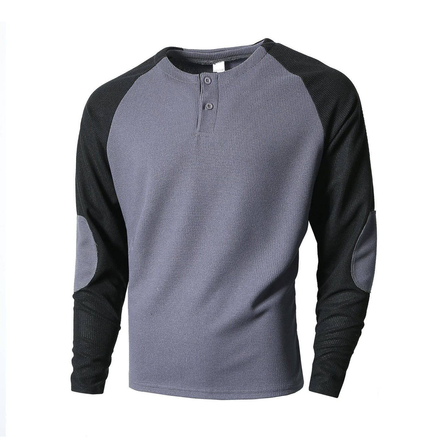 Herren Langarmshirt mit modischem Henley-Ausschnitt und strukturierten Ärmeln ModeGeist